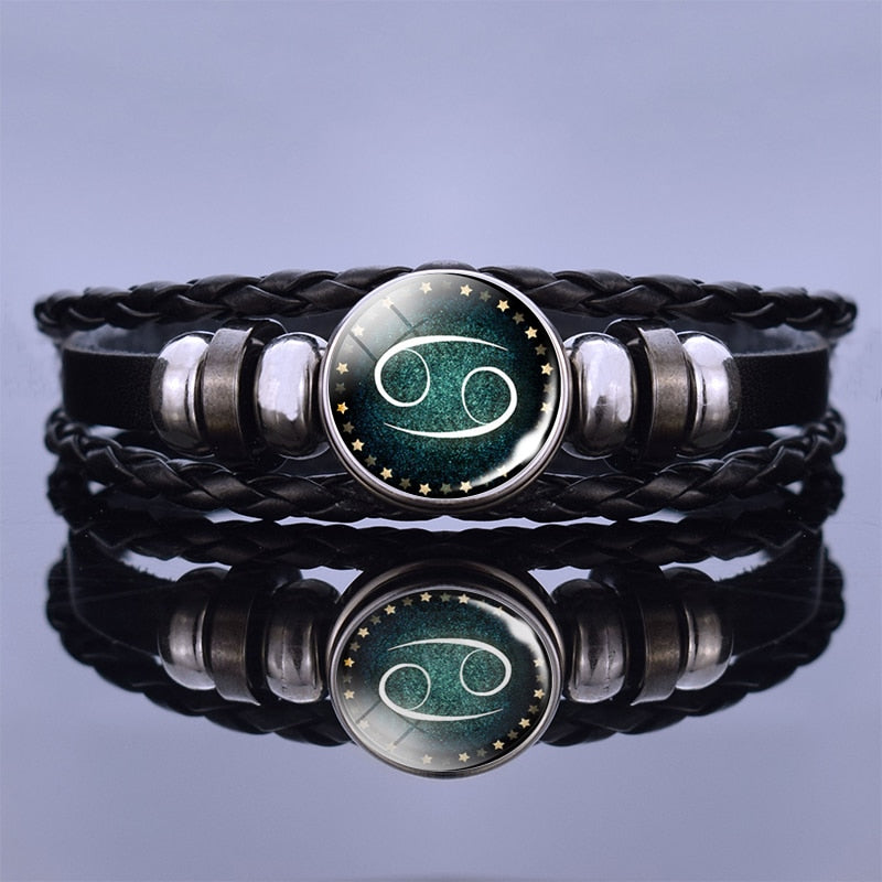 
                  
                    12 Zodiac Signs Constellation Charm Multilayer Weave Leather Bracelets
                  
                