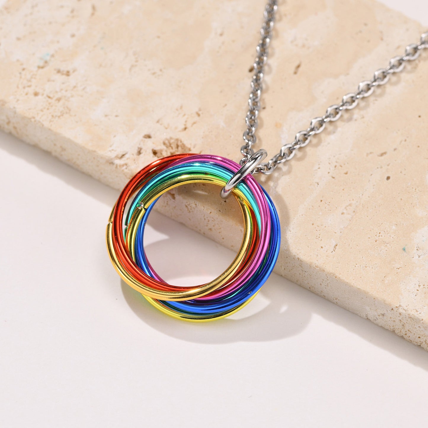 
                  
                    Vnox Rainbow Pride LGBTQ Stainless Steel Pendant Necklace
                  
                