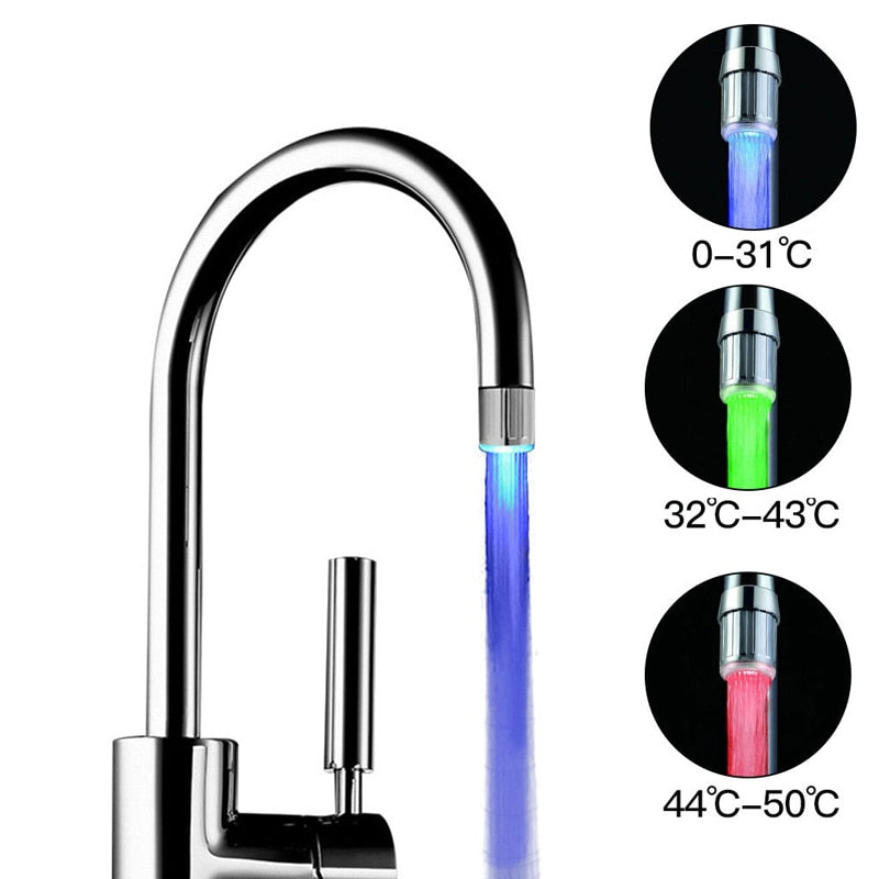 
                  
                    Zhang Ji LED Temperature Sensor 3-Color Light Kitchen Bathroom Faucet Aerator Tap Nozzle Shower
                  
                