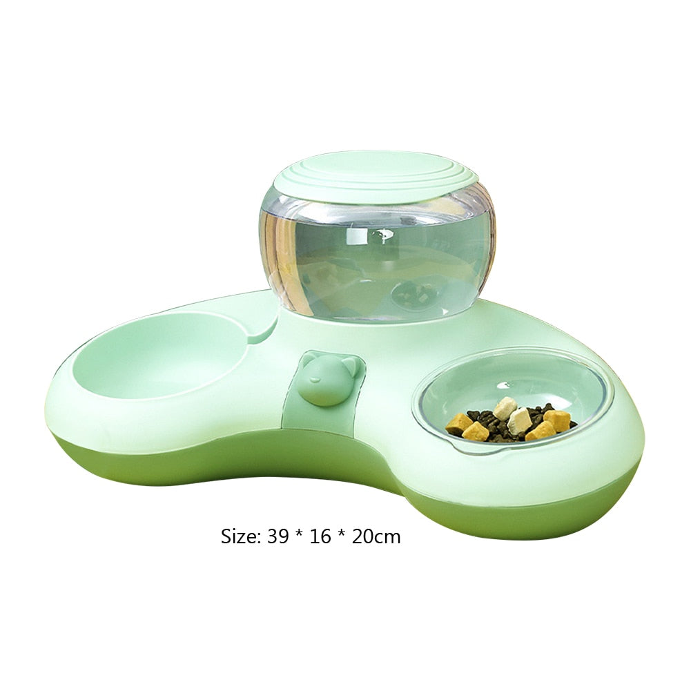 
                  
                    Pet Bowl Feeder With Water Fountain Raised Stand Dish Double Bowls
                  
                