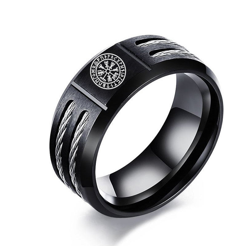 
                  
                    Vnox Laser Viking Black Stainless Steel Rings
                  
                