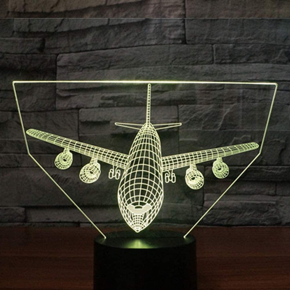 
                  
                    Aircraft 3D LED Lamp Abstractive Optical Illusion Night Light
                  
                