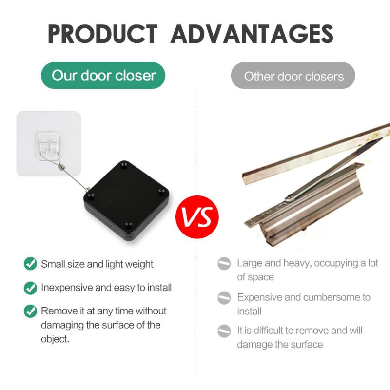 
                  
                    Door Closer Punch-Free Adjustable Surface Close Door Bracket Closer
                  
                