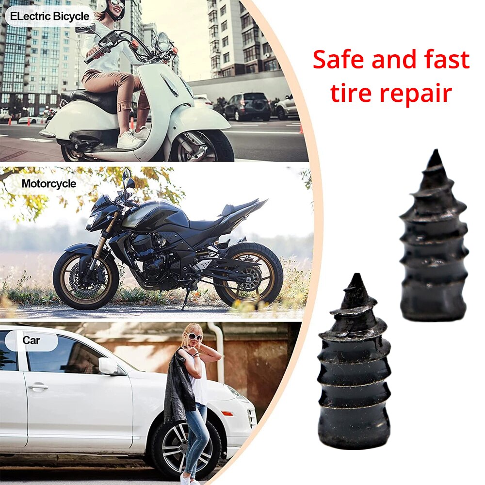 Tire Repair Nail Kit for Motorcycle Car Scooter Rubber Tire Repair