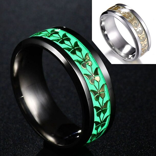 
                  
                    Stainless Steel Luminous Rings Glow in the Dark
                  
                