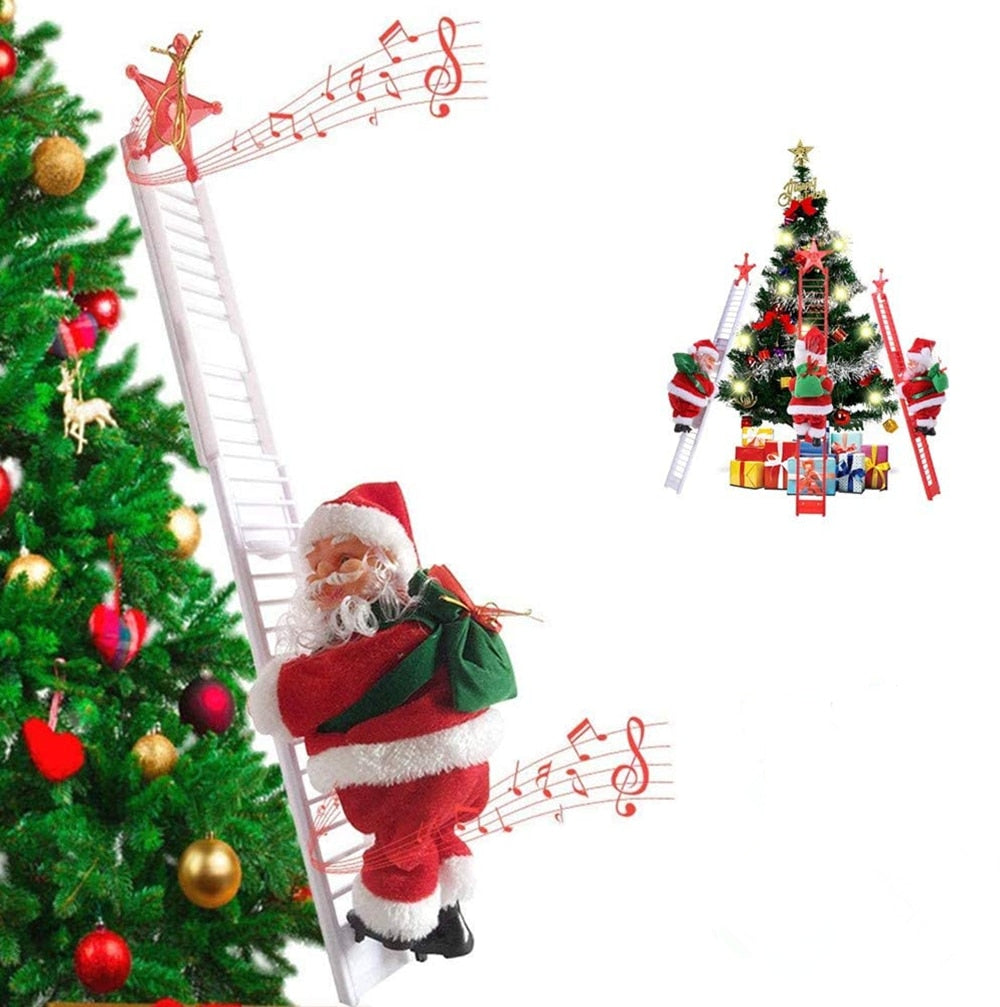 
                  
                    Electric Santa Claus Climbing Ladder Christmas Tree Hanging Decor with Music
                  
                