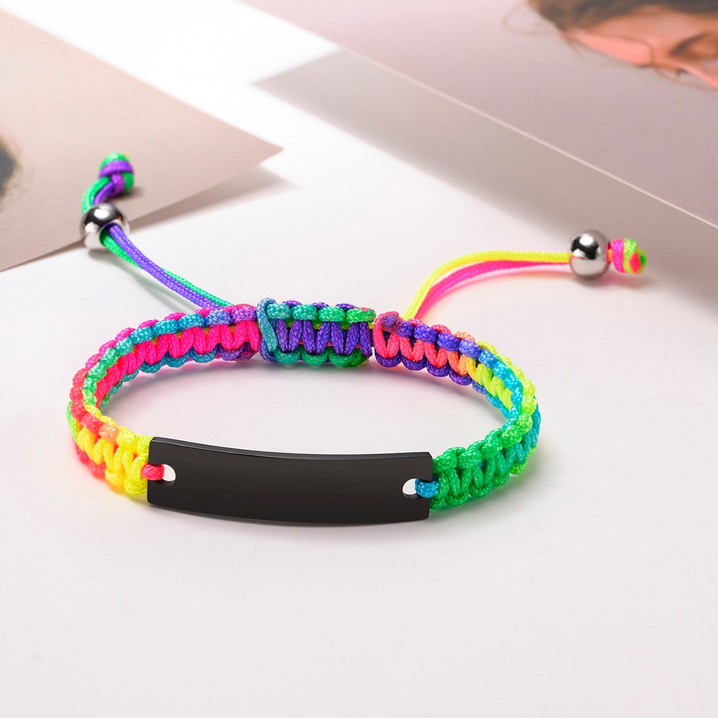 
                  
                    Vnox 10mm Braided Bracelet Adjustable Multicolor Rope Bracelet
                  
                