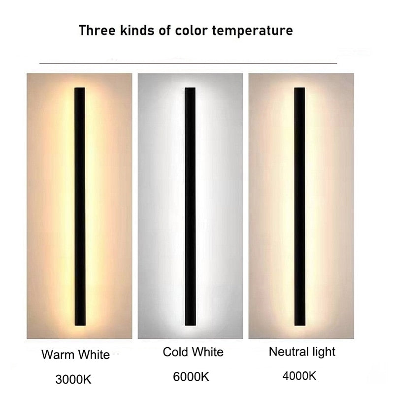 
                  
                    LED Outdoor Long Wall Light Modern Waterproof IP65 Exterior Interior Wall Lighting
                  
                