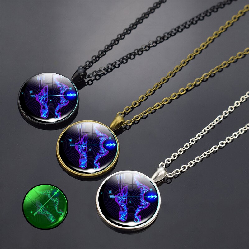 
                  
                    Luminous 12 Constellation Pendant Long Chains Necklace Zodiac Signs Glow in The Dark
                  
                