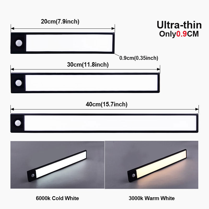 
                  
                    Ultra-Thin LED Cabinet Light USB Rechargeable Motion Sensor Light
                  
                