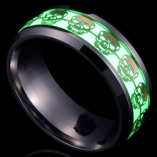 
                  
                    Stainless Steel Luminous Rings Glow in the Dark
                  
                