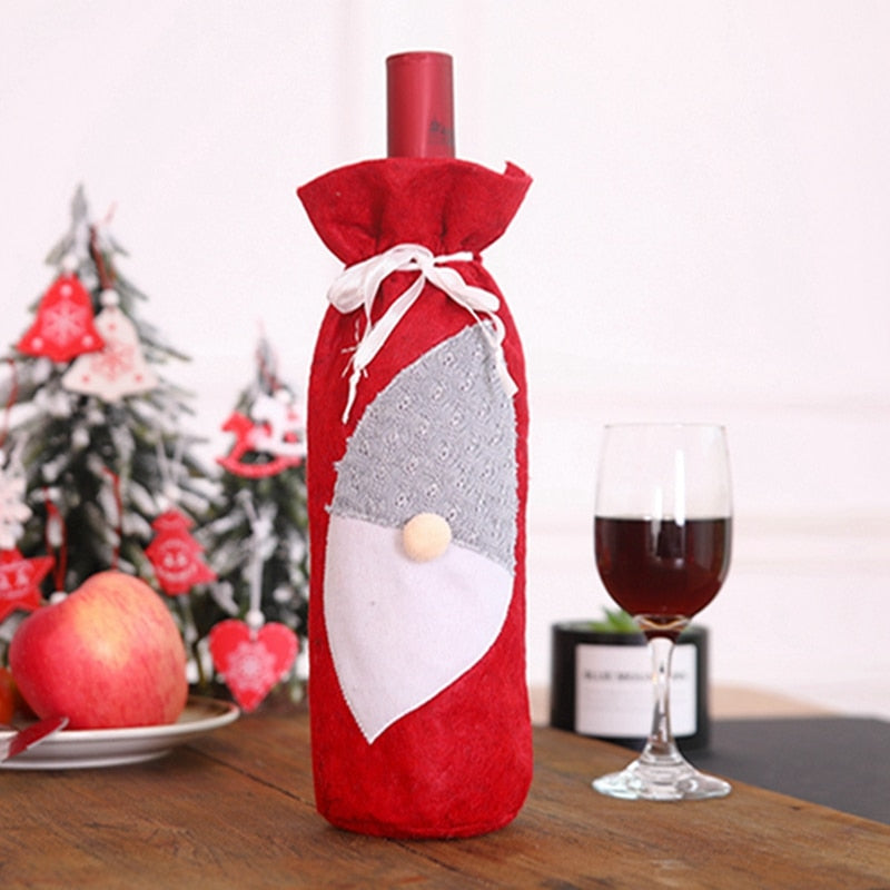 
                  
                    1pc Christmas Wine Champagne Bottle Cover Bag Plush Fabrics Holiday Christmas Decor For Home
                  
                