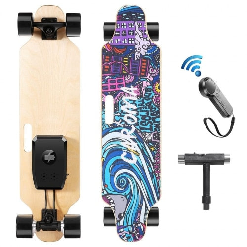 Electric Skateboard with Remote 700W/900W, 8.6MPH/28 MPH Top Speed, 12Miles/16Miles