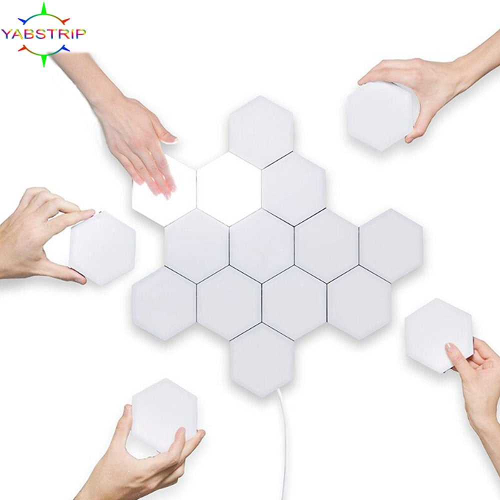 
                  
                    Touch Sensor LED Night Light Hexagonal Atmosphere Quantum Wall Lamp Creative Decor
                  
                