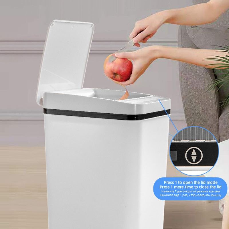 ONEUP Intelligent Sensor Touchless Waterproof Garbage Bin With Lid