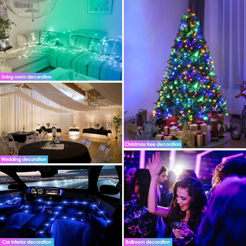 Smart RGB LED String Lights Christmas Decoration USB Remote Control Indoor Holiday Decor