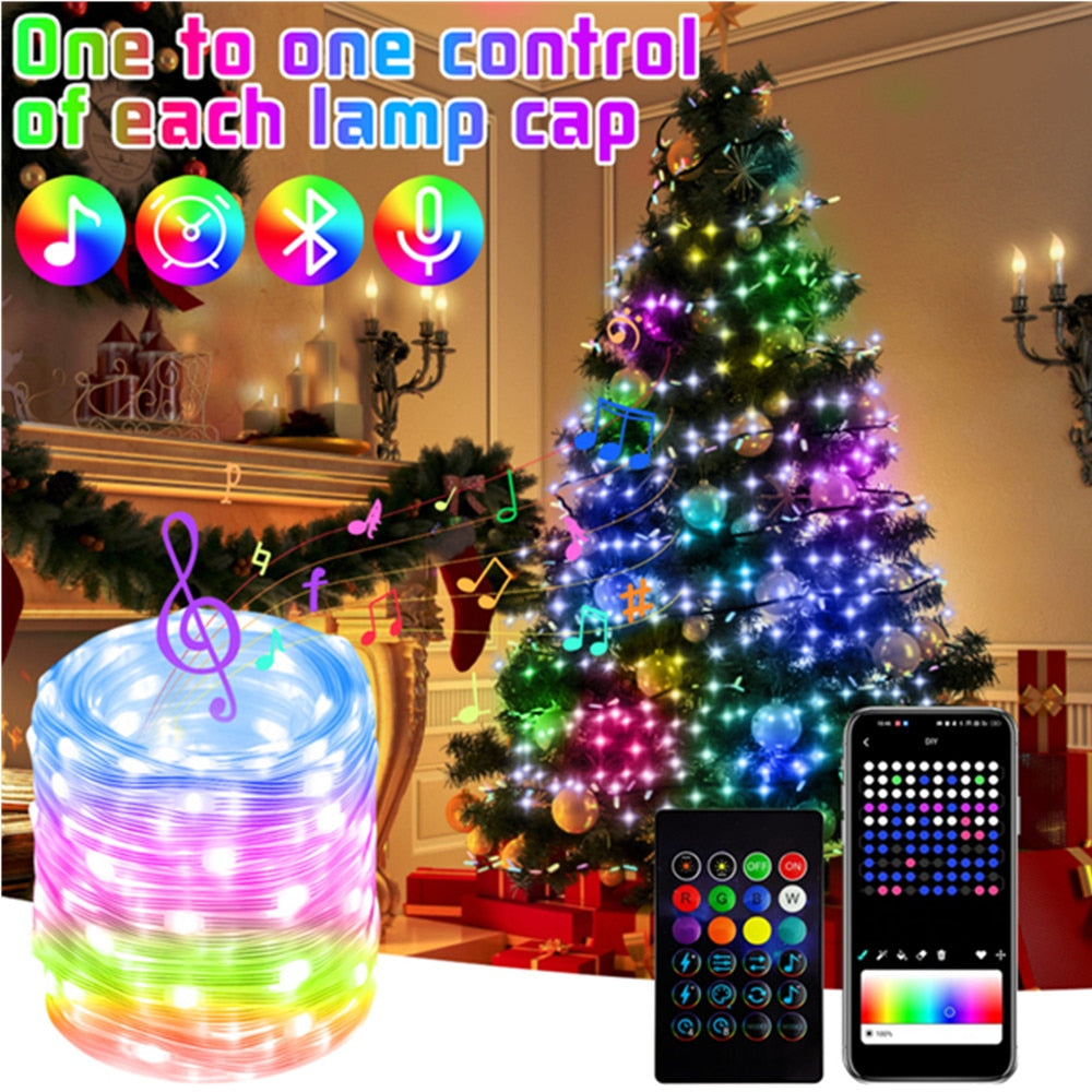 
                  
                    Smart RGB LED String Lights Christmas Decoration USB Remote Control Indoor Holiday Decor
                  
                