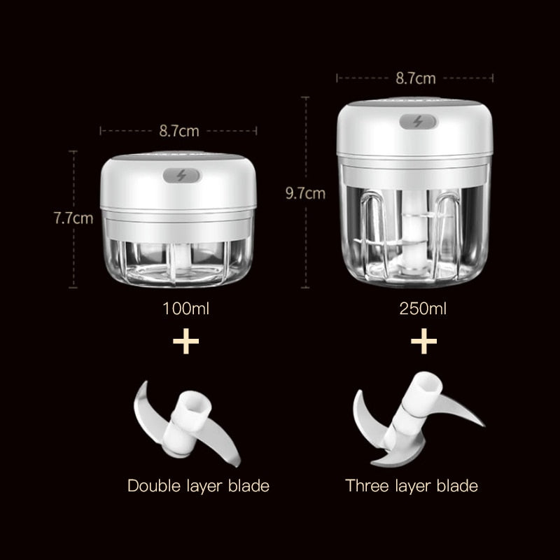 
                  
                    Portable Electric Garlic Cutter Mini Food Chopper USB Charging Kitchen Accessories
                  
                