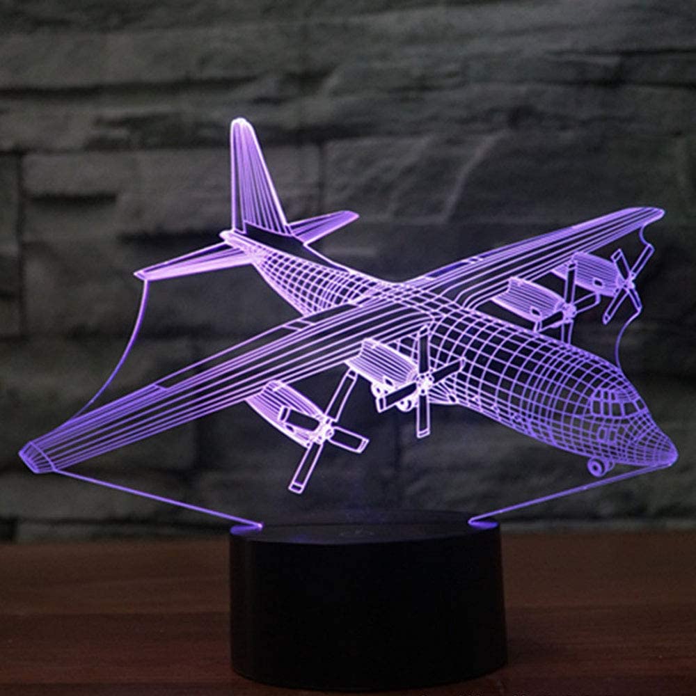 
                  
                    Aircraft 3D LED Lamp Abstractive Optical Illusion Night Light
                  
                