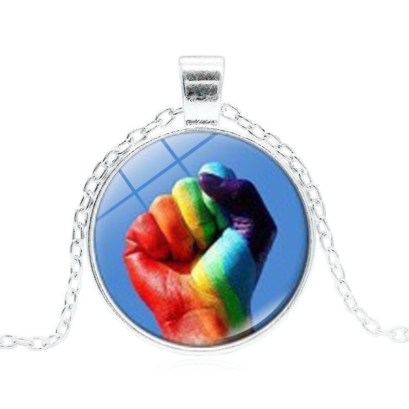 
                  
                    Rainbow Flag Pride Necklace Friendship LGBT Pendant Chain Necklace
                  
                