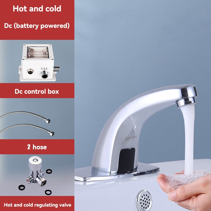 
                  
                    Hot & Cold Automatic Faucet Touch Free Infrared Sensor Faucets Touchless Water Saving Inductive Faucet
                  
                