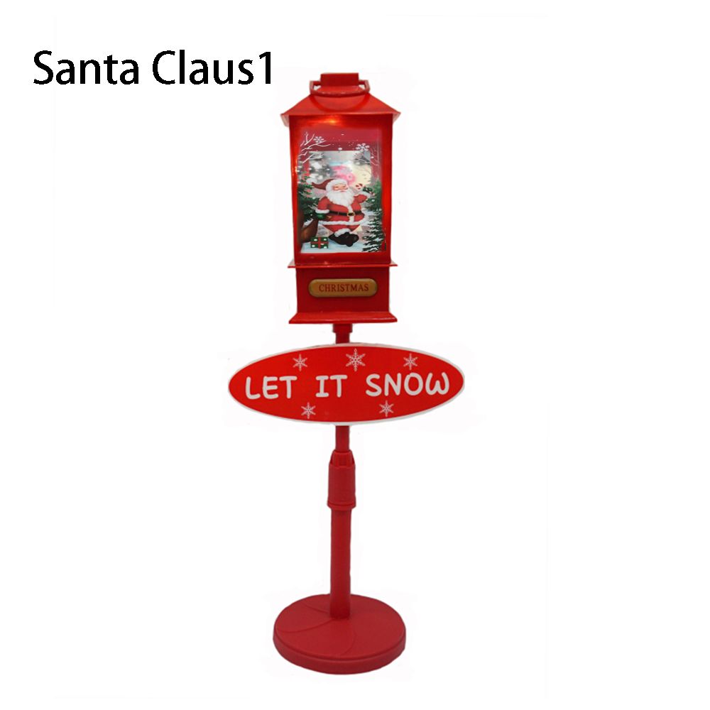 
                  
                    Snowman Santa Claus New Christmas Falling Snow Street Lamp Decor
                  
                