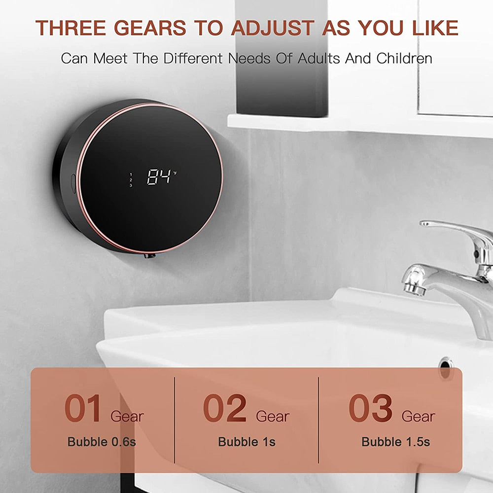 
                  
                    Wall Mount Automatic Foam Soap Dispensers LED Temperature Display Electric Touchless Infrared Sensor Foam Liquid Dispenser
                  
                