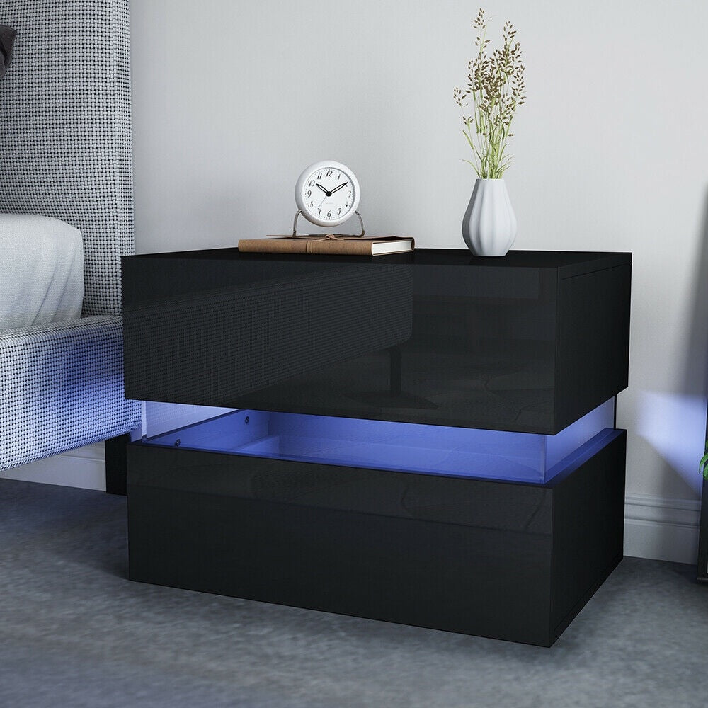 
                  
                    RGB LED Nightstand Coffee End Table Cabinet Storage Bedroom Furniture
                  
                