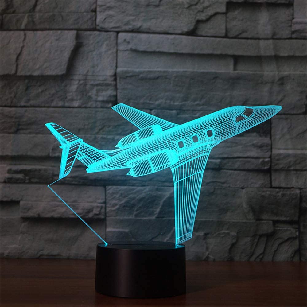 
                  
                    Aircraft 3D LED Lamp Abstractive Optical Illusion Night Light
                  
                