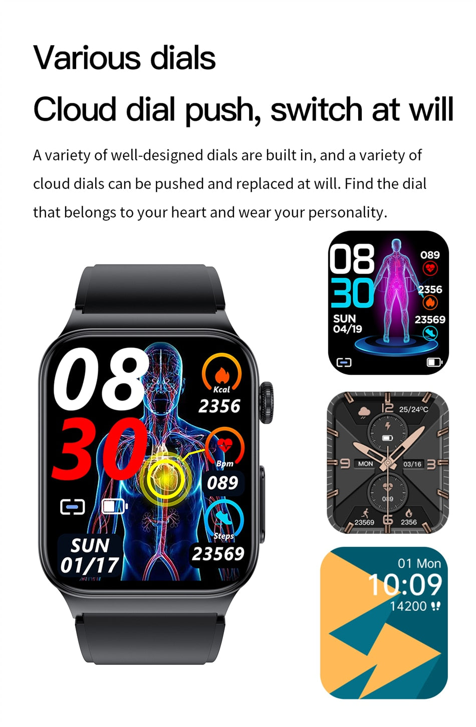 
                  
                    ECG+PPG Hypertension Hyperglycemia Hyperlipidemia Heart Rate Smart Watch
                  
                