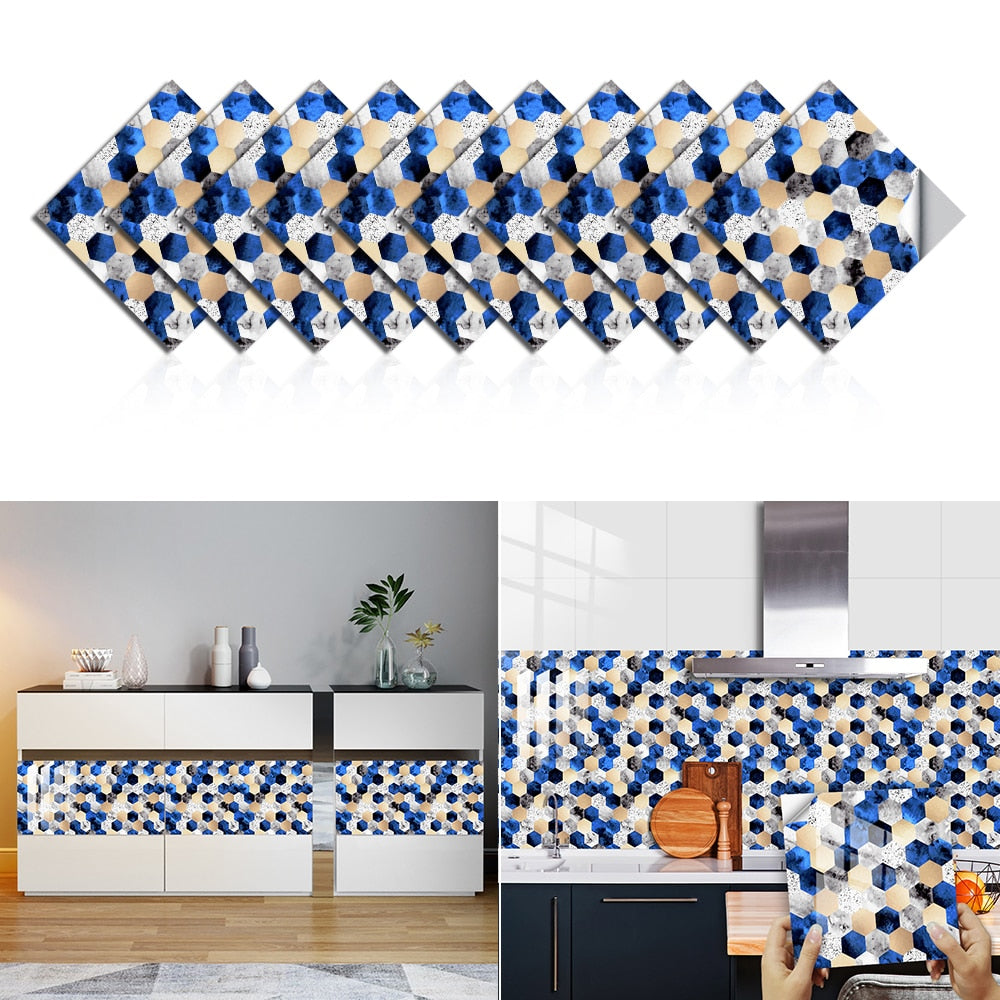 
                  
                    10pcs Tiles Sticker Kitchen Backsplash Waterproof Bathroom Home Decor Self-adhesive Tiles
                  
                