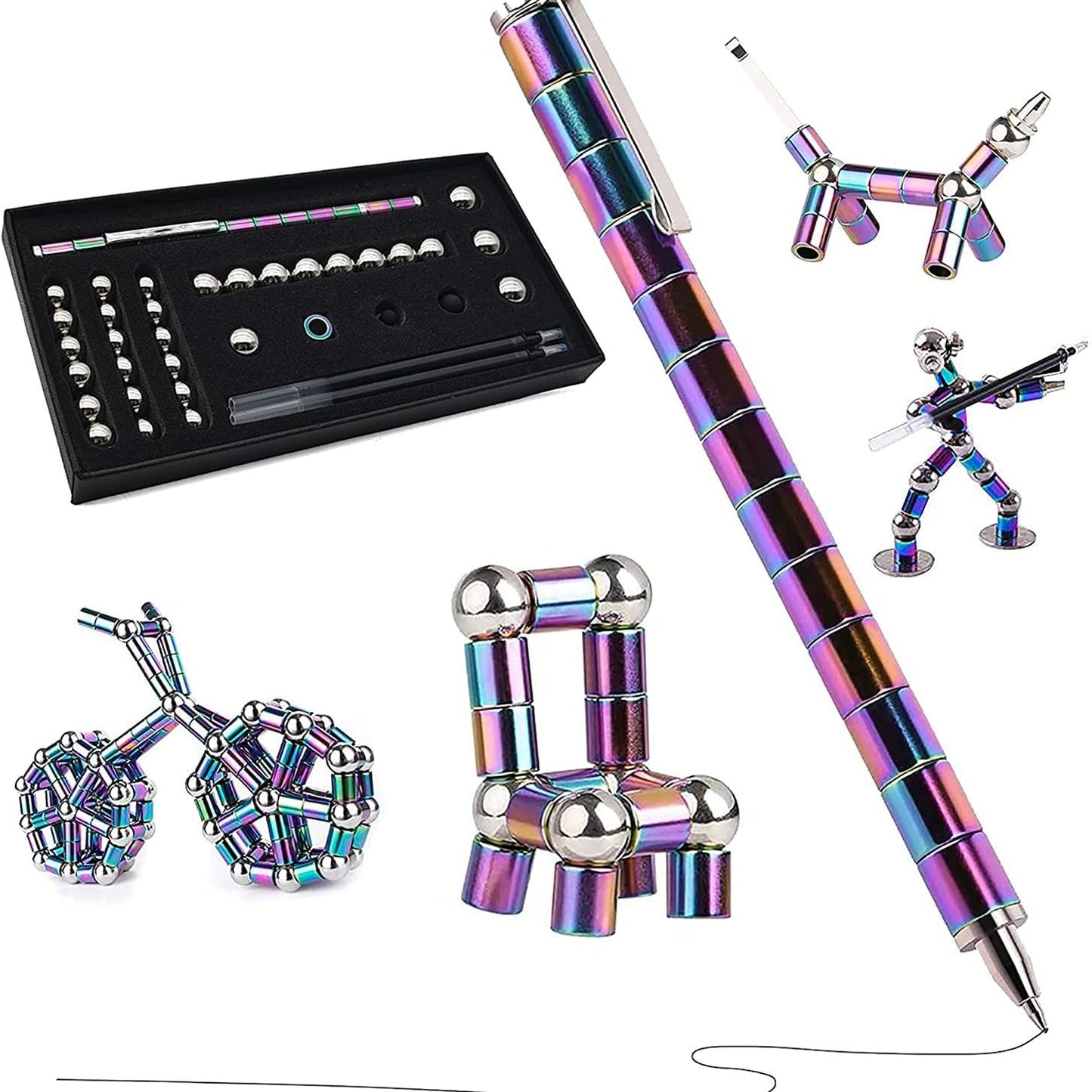 
                  
                    Magnetic Metal Fidget Ballpoint Pen with Gift Box Multifunction Writing Pen Creative Toy
                  
                