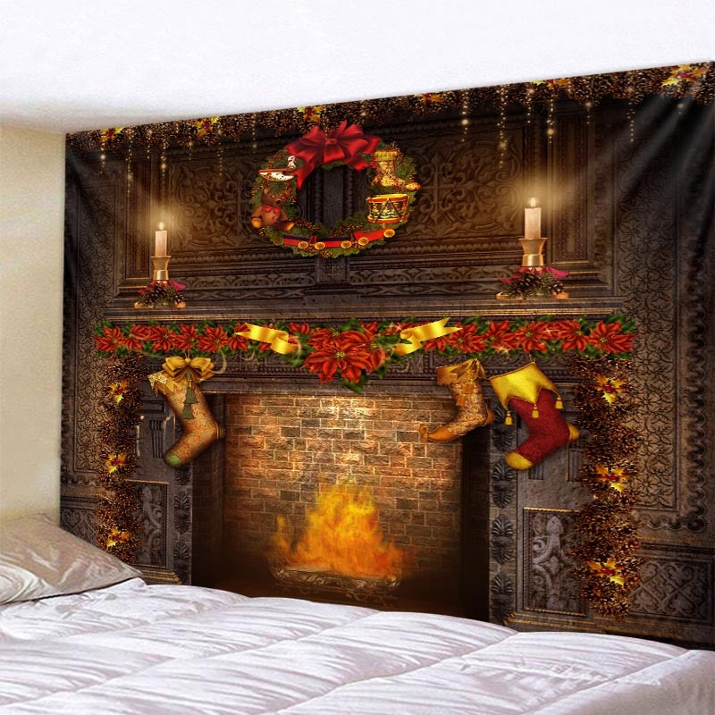 Christmas Decor Wall Hanging Room Tapestry