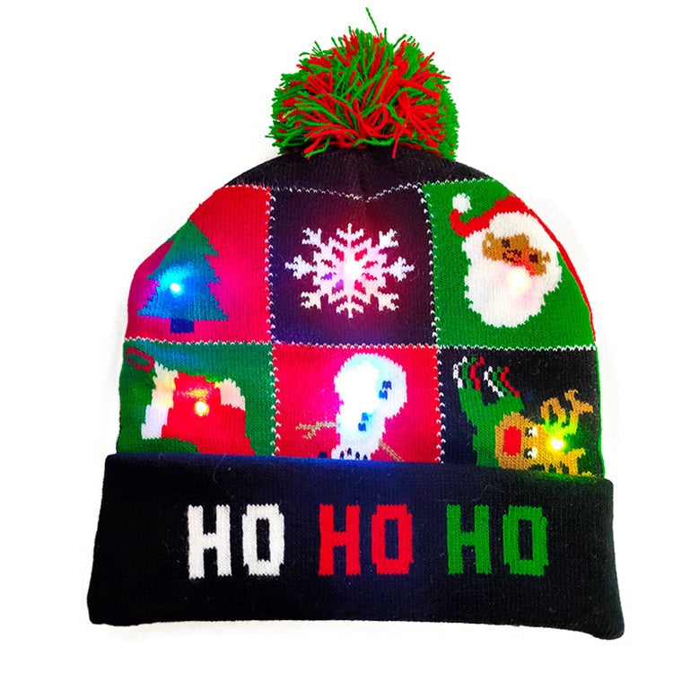 
                  
                    Holidays Christmas LED Knitted Light-Up Beanie Elastic Hats
                  
                