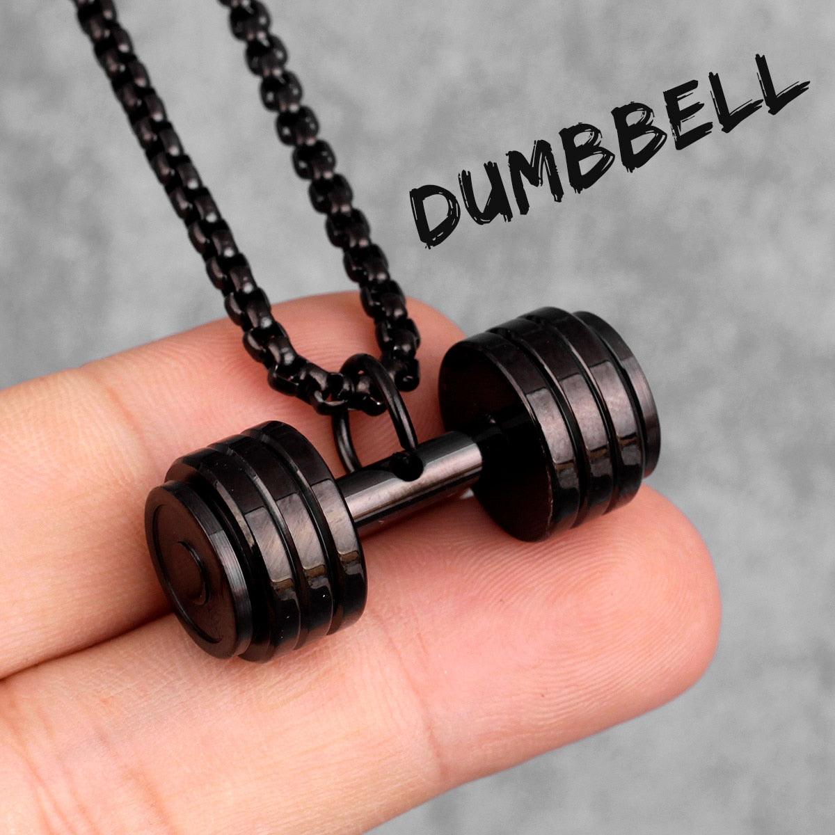 
                  
                    Dumbbell Stainless Steel Pendant Necklace
                  
                