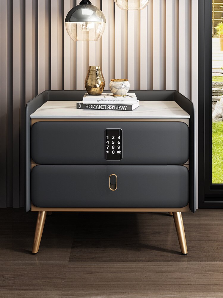 
                  
                    Multi-Function LED Light Bedroom Cabinet Luxury Style Smart Nightstand with USB Charging Bedside Table with Password Lock
                  
                