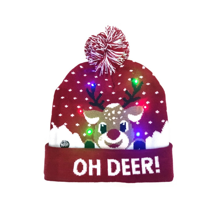 
                  
                    Holidays Christmas LED Knitted Light-Up Beanie Elastic Hats
                  
                