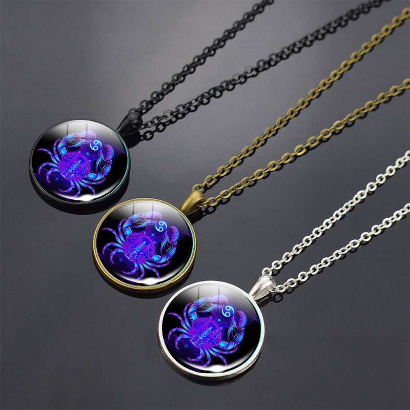 
                  
                    Luminous 12 Constellation Pendant Long Chains Necklace Zodiac Signs Glow in The Dark
                  
                