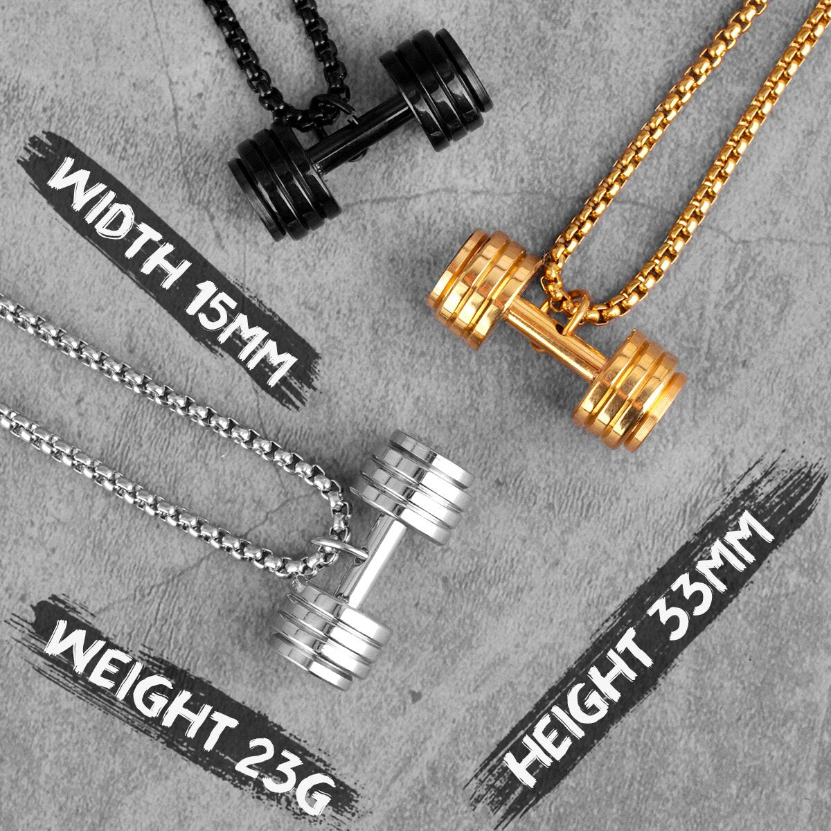 
                  
                    Dumbbell Stainless Steel Pendant Necklace
                  
                