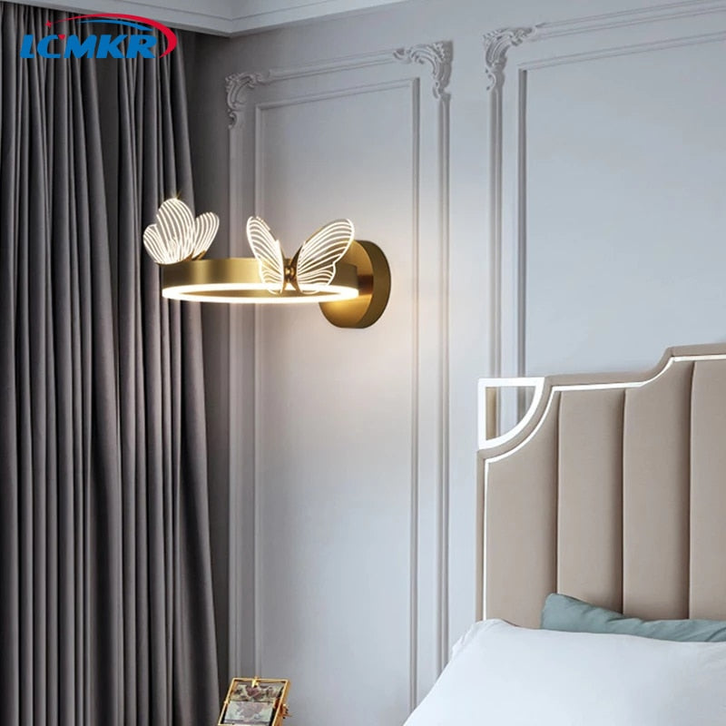 
                  
                    Acrylic LED Lamp Round Butterfly Wall Lamp Light Fixture
                  
                