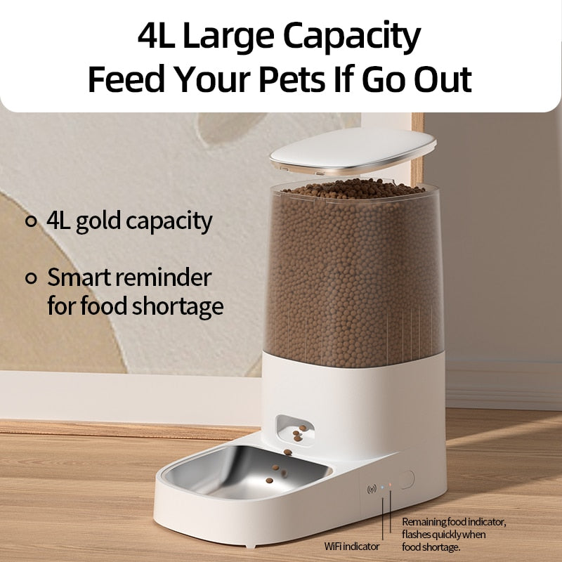 
                  
                    Automatic Pet Dry Food Feeder Food Dispenser Remote Control Smart WiFi Auto Feeder for Cats and Dogs
                  
                