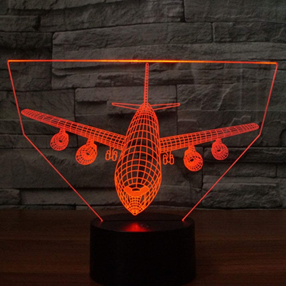 
                  
                    Aircraft 3D LED Lamp Abstractive Optical Illusion Night Light
                  
                