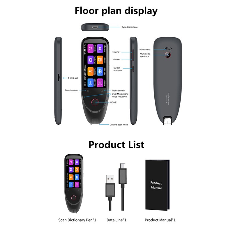 
                  
                    S50 Multifunction Pen Scanner 112 Languages Translation Pen Scanner Instant Text Scanning Reading Translator Device
                  
                