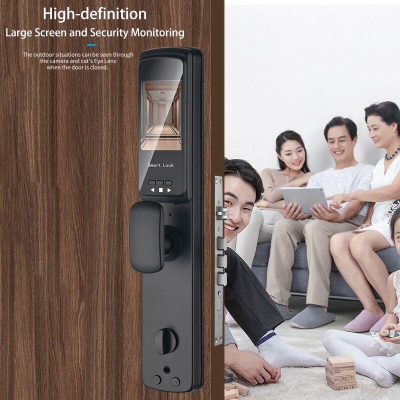 
                  
                    3D Face Smart Door Lock Security Camera Monitor Fingerprint Password Biometric Smart Key Lock
                  
                