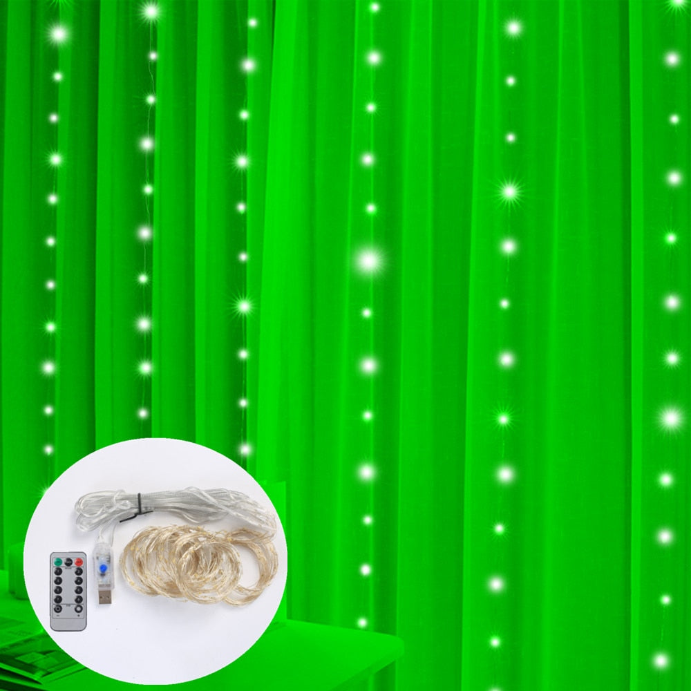 
                  
                    LED Holidays Curtain Garland for Window USB Power Fairy Lights with Remote Control Home Decor
                  
                