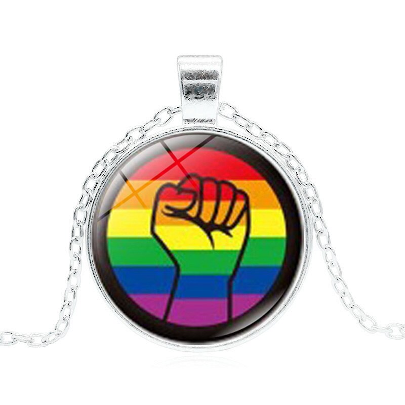 
                  
                    Rainbow Flag Pride Necklace Friendship LGBT Pendant Chain Necklace
                  
                