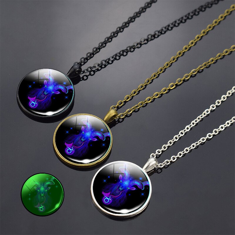 
                  
                    Luminous 12 Constellation Pendant Long Chains Necklace Zodiac Signs Glow in The Dark
                  
                