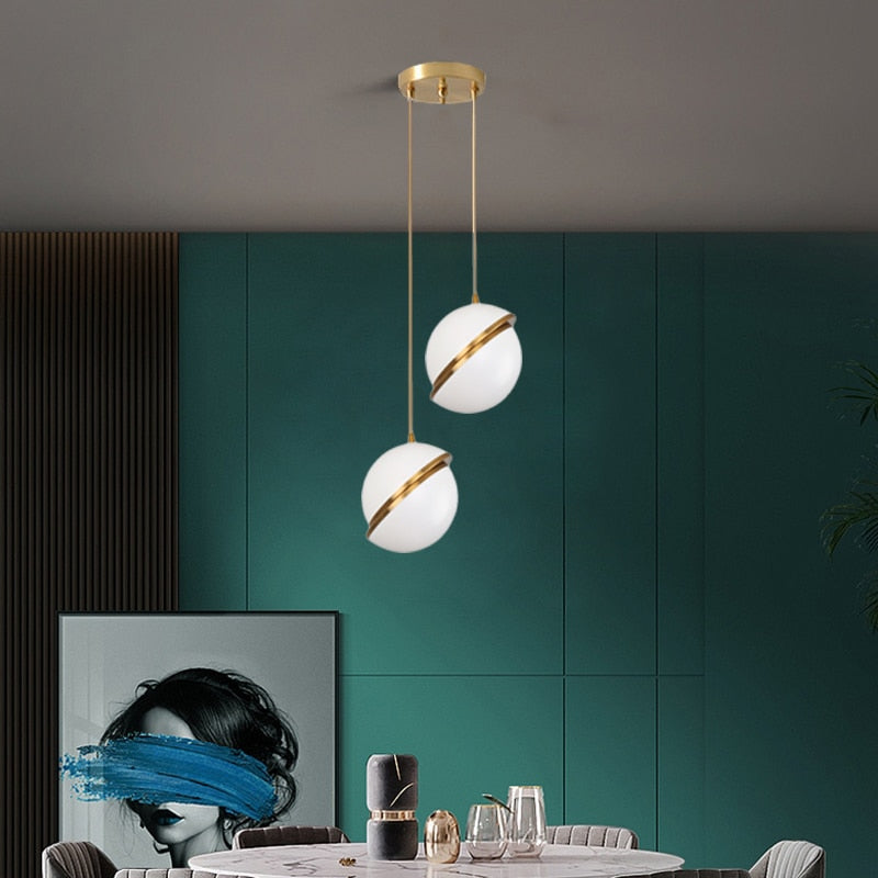 
                  
                    Nordic Hanging Lamp White Ball LED Pendant Light Fixtures
                  
                