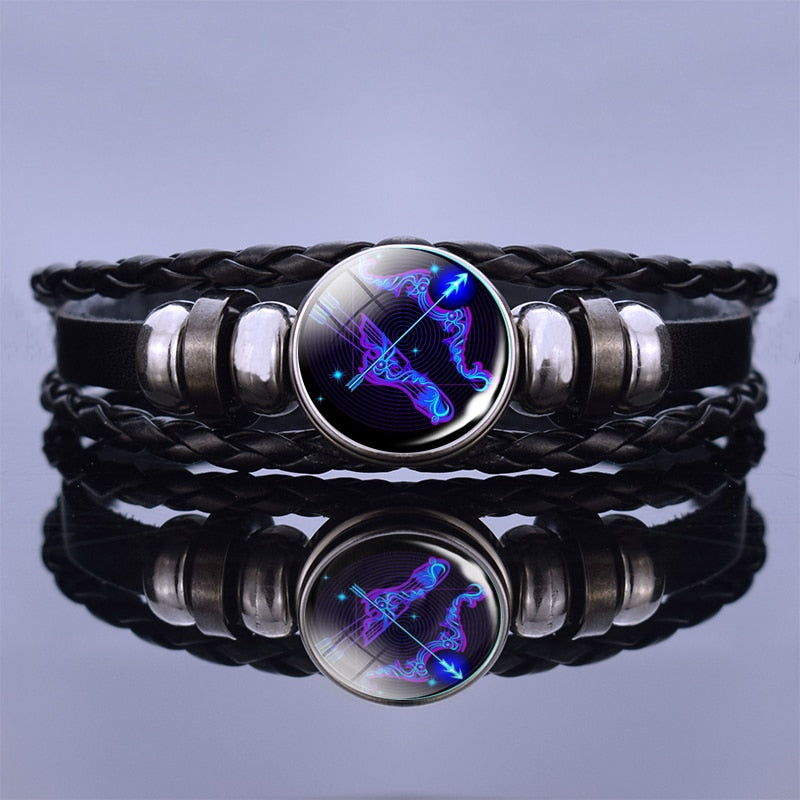 
                  
                    12 Zodiac Signs Constellation Charm Multilayer Weave Leather Bracelets
                  
                