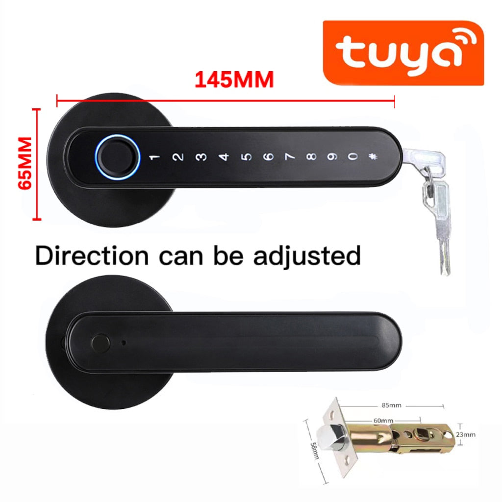 
                  
                    Biometric Smart Lock Fingerprint Password Electric Digital Lock Tuya App Keyless Security Door Lock
                  
                